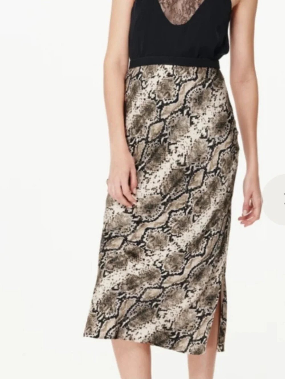 Cami NYC Silk Snake Skirt
